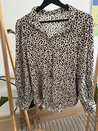 Damen Bluse Leoprint Gr M