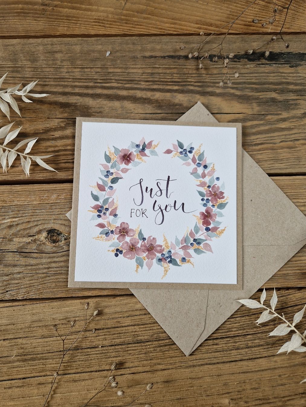 Karten: Handgemachte Grusskarte - Just for you – Neu und originalverpackt aus Grosshöchstetten von sim_t9dc