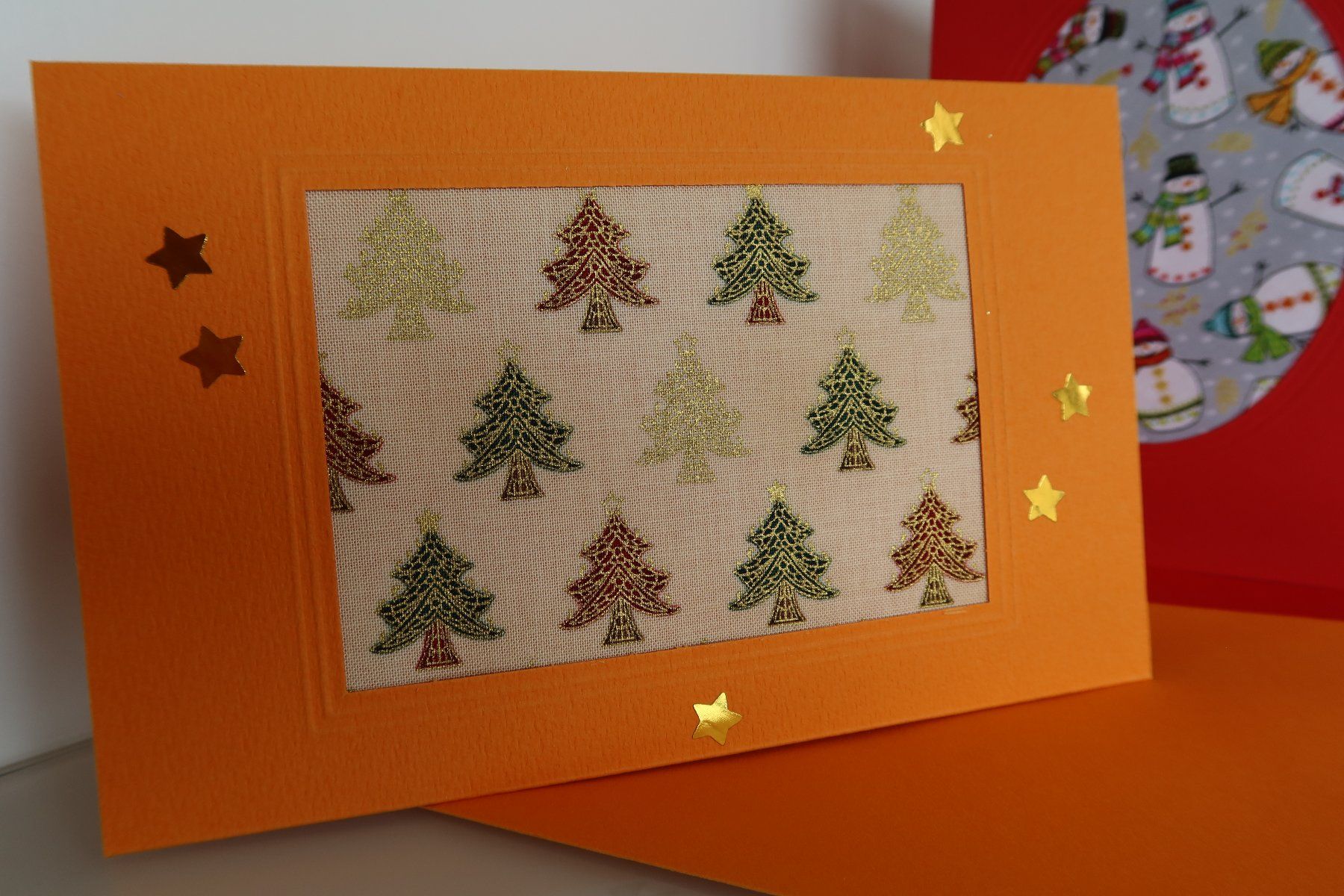 Cartoline: Set: 3 Weihnachtskarten mit Stoff (Doppelkarten/Kuverts) – Nuovo e nell'imballaggio originale da Zürich venduto da Piki7 1