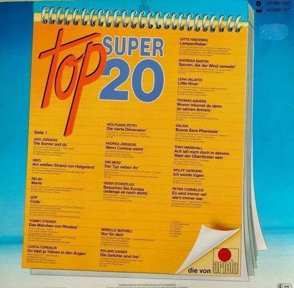 Dischi in vinile: Top Super 20 – Usato da Horn venduto da enigma66 1