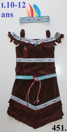 Costume Indienne / Indianerin t.10 - 12 ans      NEU!