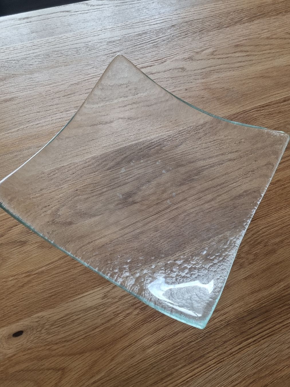 Glasi Hergiswil Servierplatten: Hergiswil Glas, CARRÉ gross – Gebraucht aus Eschenbach SG von Ma69st