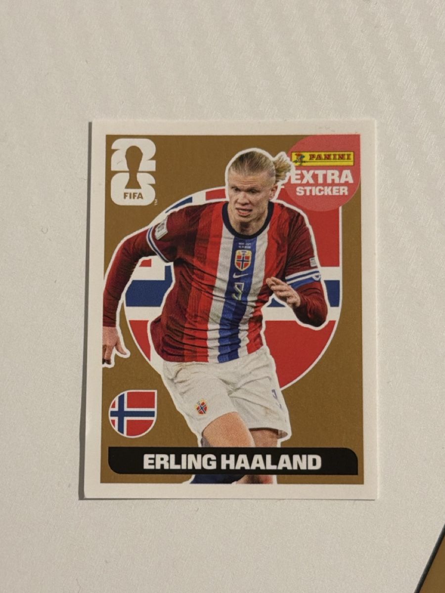 Panini Carte collezionabili: Erling Haaland Extra Sticker Gold – Nuovo e nell'imballaggio originale da Wängi venduto da Kursat_18