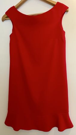 Piu&Piu Kleid mit leichtem  Rüschensaum Gr. 34 rosa-rot 