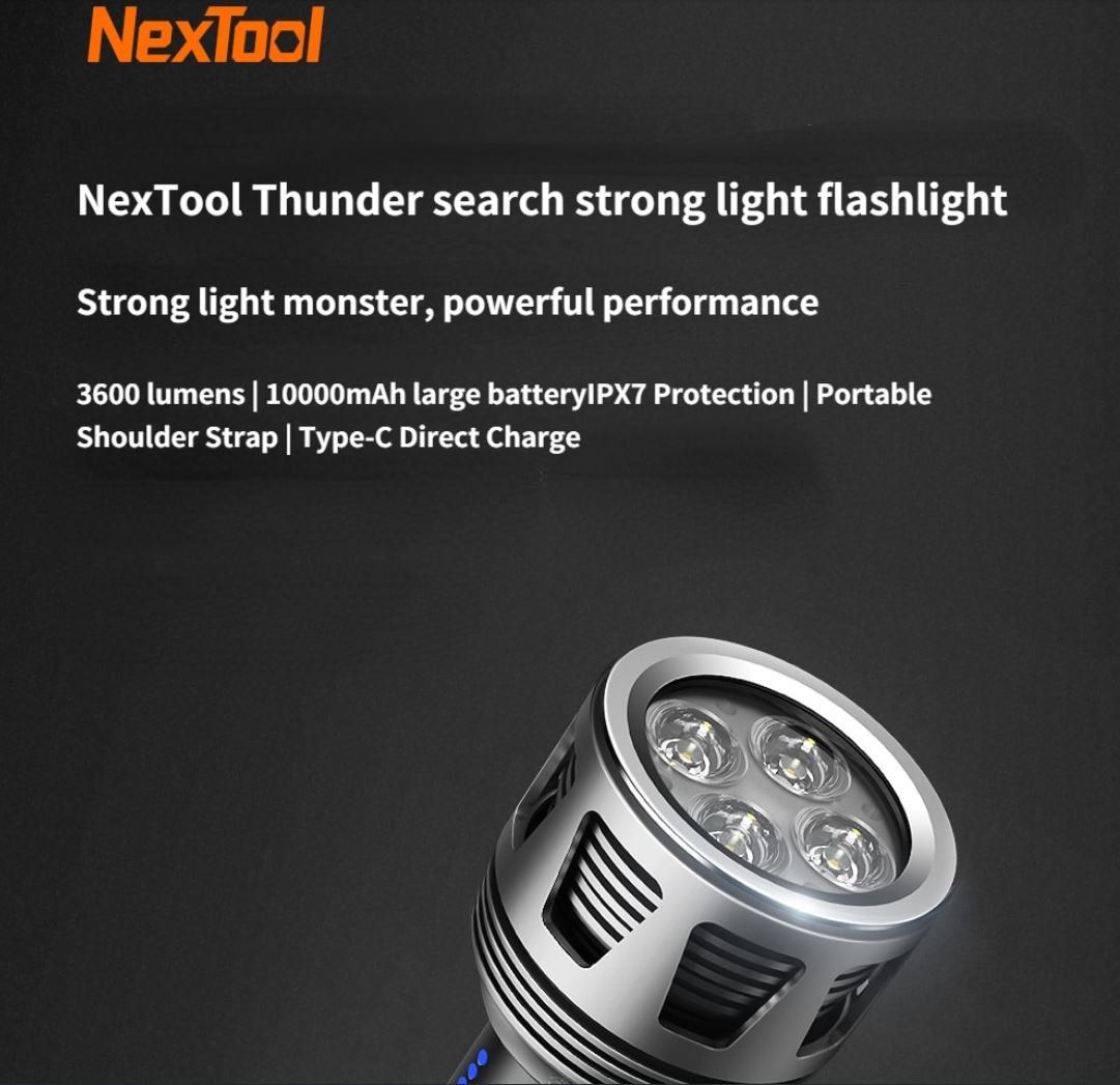 Lampade: Nextool Thunder 3600 Lumen Searchlight – Nuovo e nell'imballaggio originale da Arbon venduto da Helmuth 5