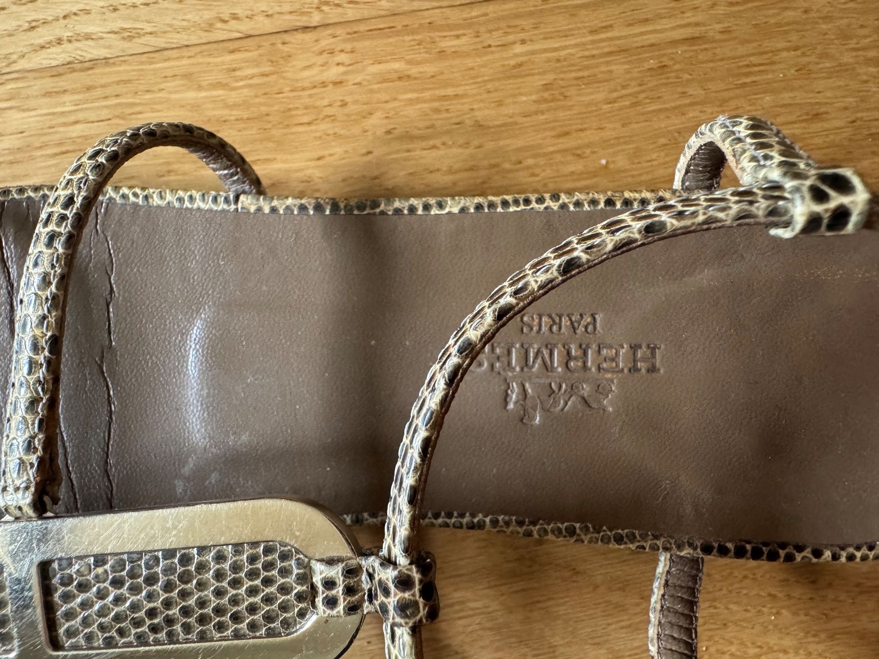 Hermès Scarpe da donna: Hermes Sandals Leather Lizard Gr.37 – Usato da Basel venduto da mimi8668 6