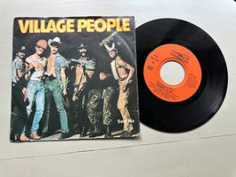 VILLAGE PEOPLE tolle Single Kult Top Hit Sleazy  70's SWISS