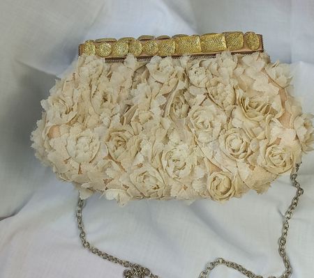 Anna Cecere Handtasche, Rosenmuster, Clutch, Top Zustand!