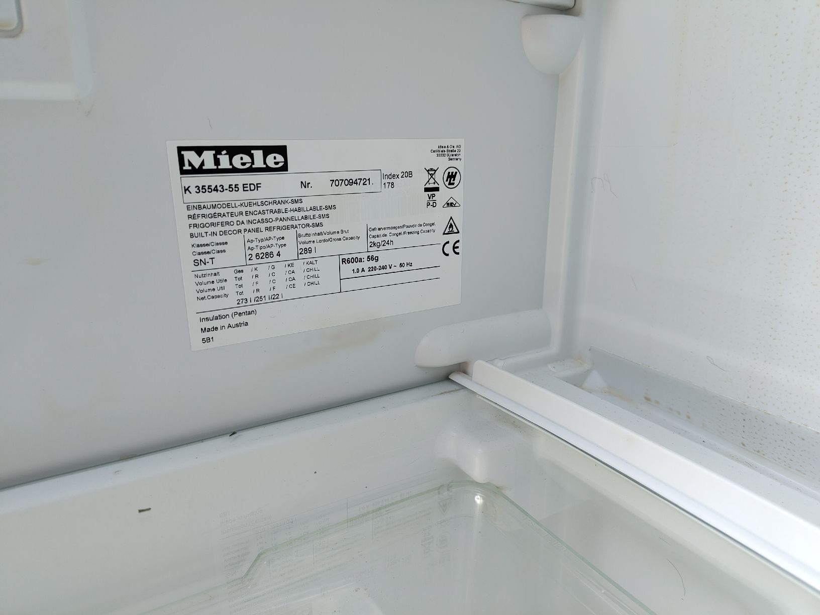 Miele Réfrigérateurs: Miele Einbaukühlschrank – D'occasion à Deitingen par Bienle6 1