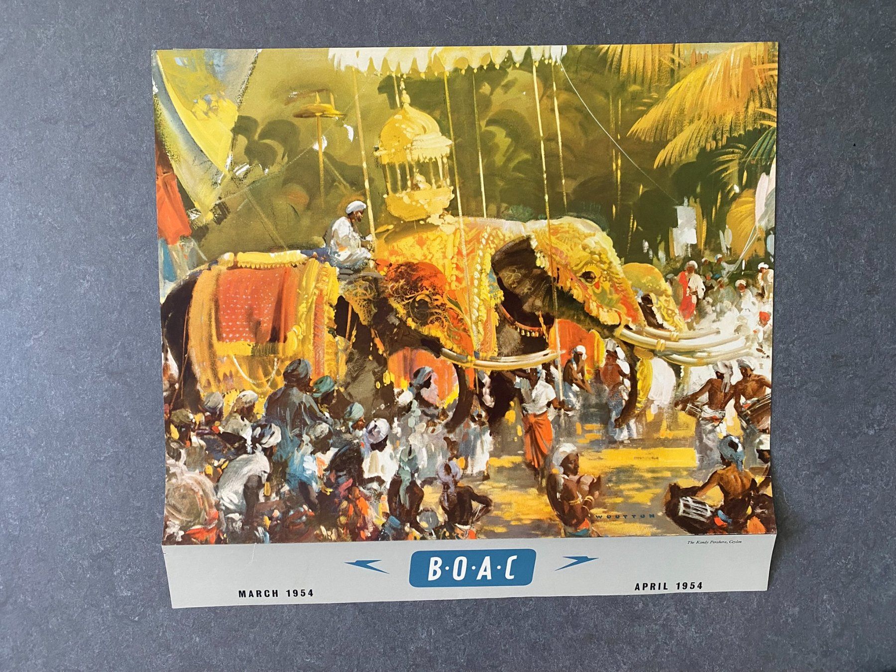 Poster & Bilder: Original Vintage Poster - Ceylon / The Candy Perahera – Gebraucht aus Zürich von jesulin05
