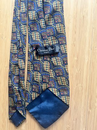Cravate Christian Dior smulticolore motif abstrait - soie 