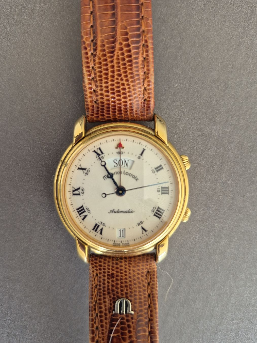 Maurice Lacroix Orologi: Maurice Lacroix Automatic Uhr mit Lederband gebraucht – Usato da Uznach venduto da jg123 1