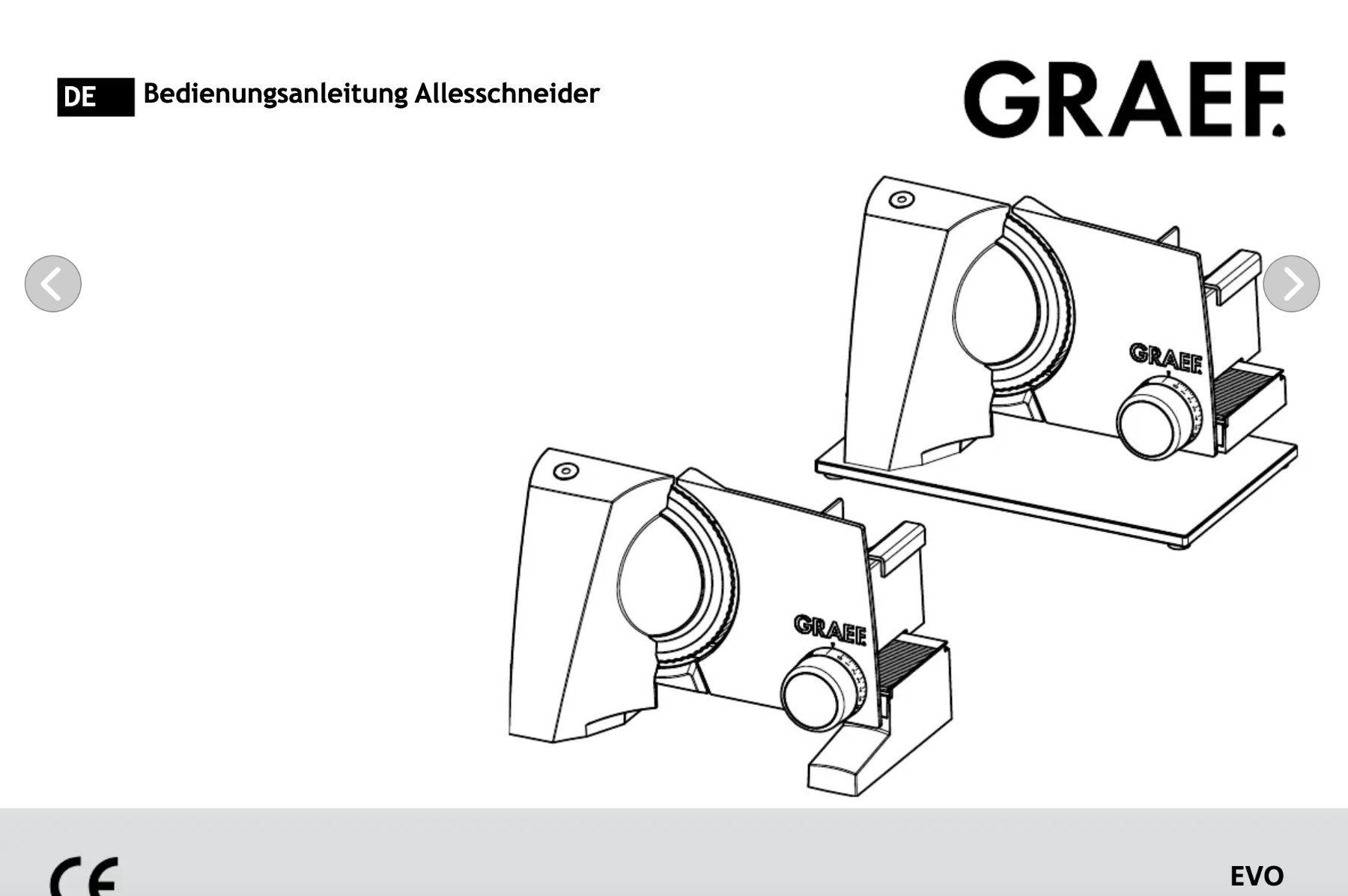 Graef Küchengeräte: Graef-Allesschneider Evo E20 – Gebraucht aus Pfeffingen von Unufer 7