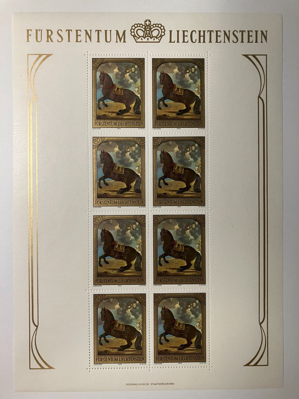 Tutti i francobolli: Liechtenstein, Kat. 655-57 Kleinbogen, ** – Usato da Würenlos venduto da Eulenpostuhu 1