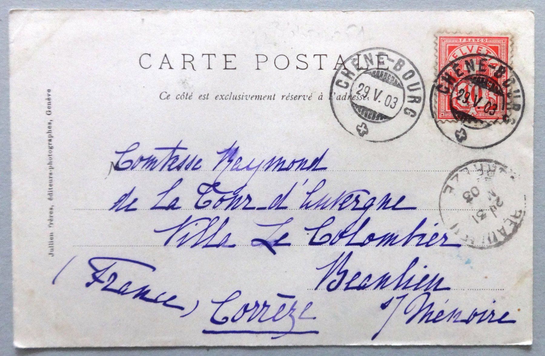 Cartes postales: Chêne et le Mont-Blanc – D'occasion à Fétigny par Billy2miny 1