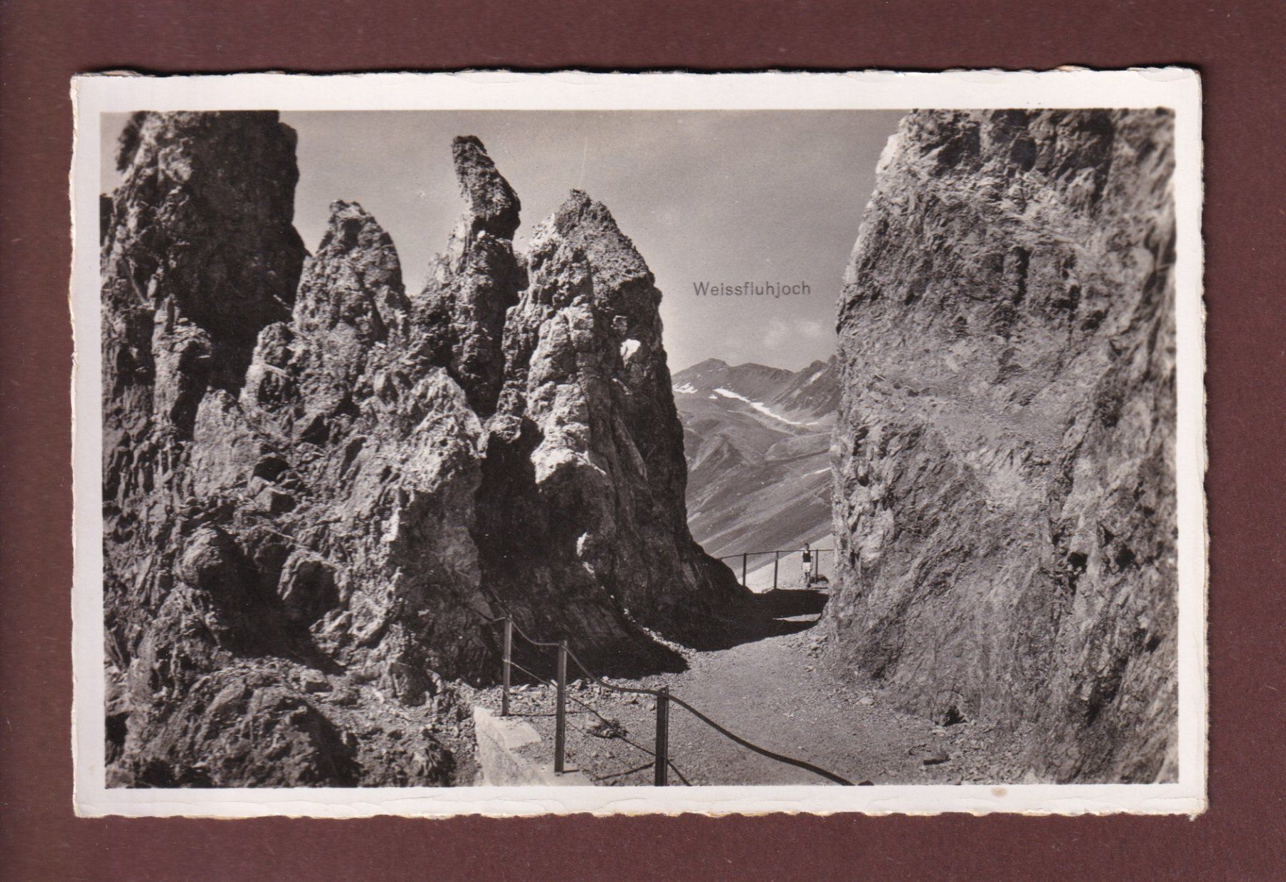 Cartoline postali: Felsenweg STRELAPASS-WEISSFLUHJOCH – Usato da Pully venduto da nicecards-shop