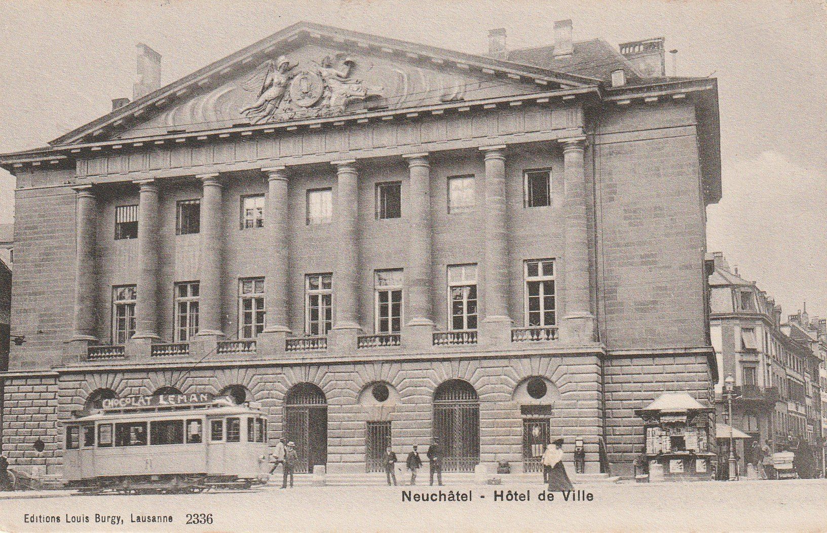 Cartoline postali: Neuchatel Rathaus mit Tram belebt – Usato da Rorschacherberg venduto da fratovi2