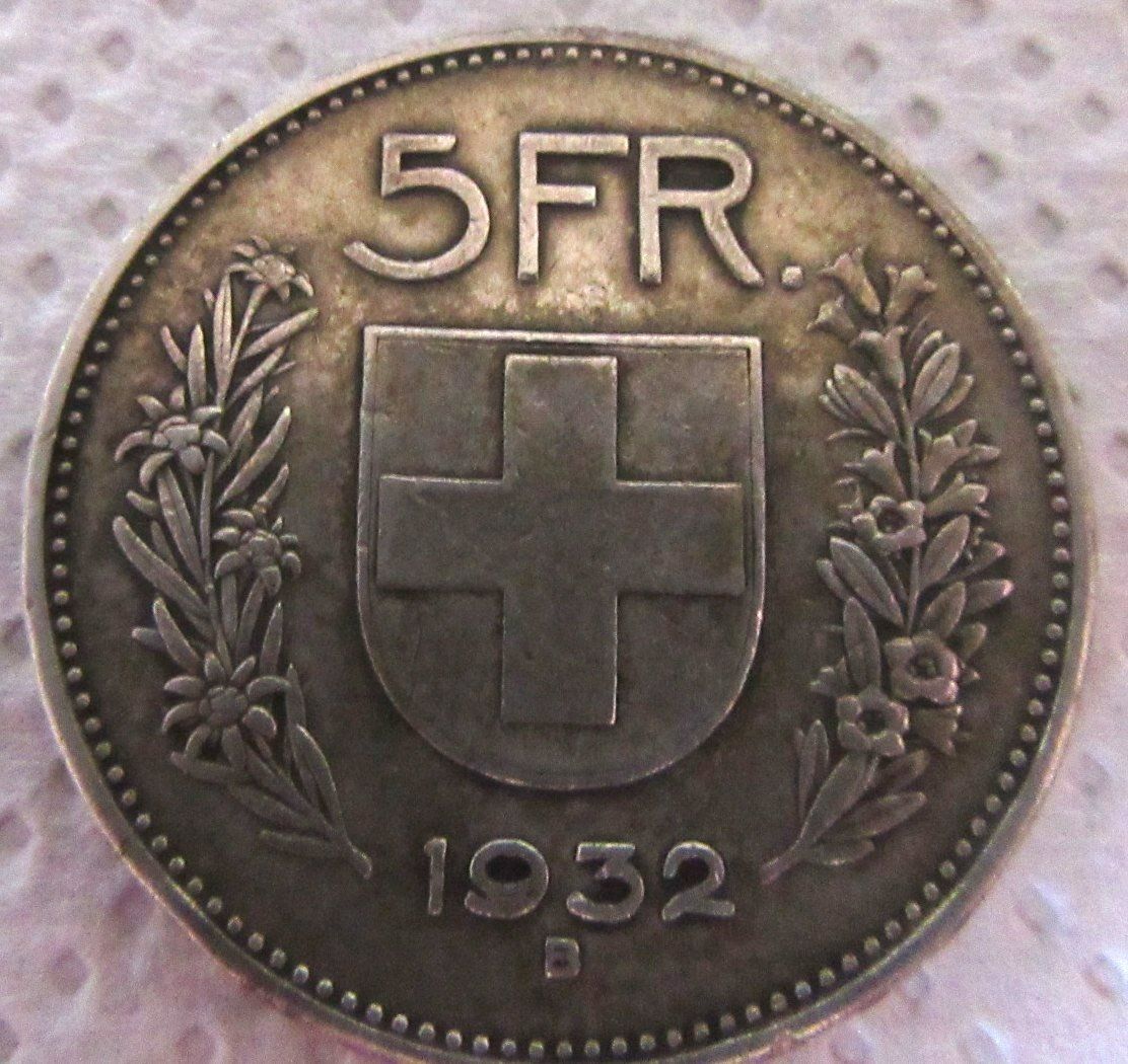 Tutti le monete: Seltene 5 Franken Münze 1932 – Usato da Rüdtligen venduto da Carfield04