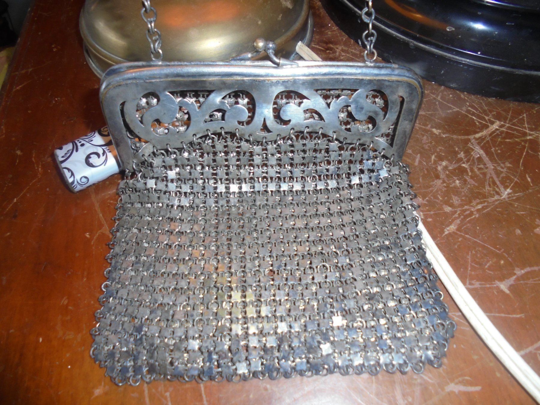 Borse da donna: Antike Handtasche (versilbert ? ) ca. 1930-40 – Usato da Camorino venduto da Hunpete 2
