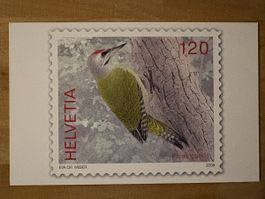 AK mit Tier Briefmarken Motiv von Eva Ch. Weber