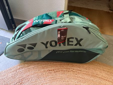Tennischlägertasche Yonex Pro Racquet olive/pink neu