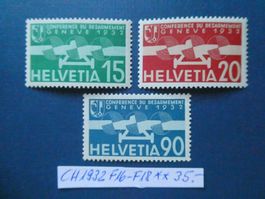 CH 1932 F16-F18 postfrisch **