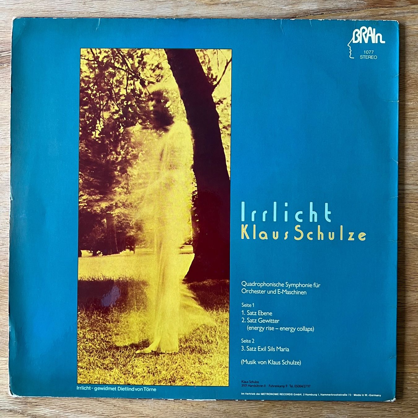 Dischi in vinile: Klaus Schulze - Irrlicht / D-Press. 1975 – Usato da Gais venduto da soundcave57 1