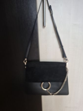 Sac bandoulière Chloé noir cuir et suédé neuf