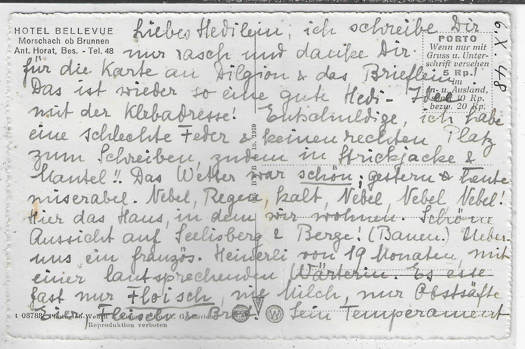 Cartoline postali: Morschach - Hotel Bellevue – Difettoso da Ettingen venduto da Kartenplanet 1