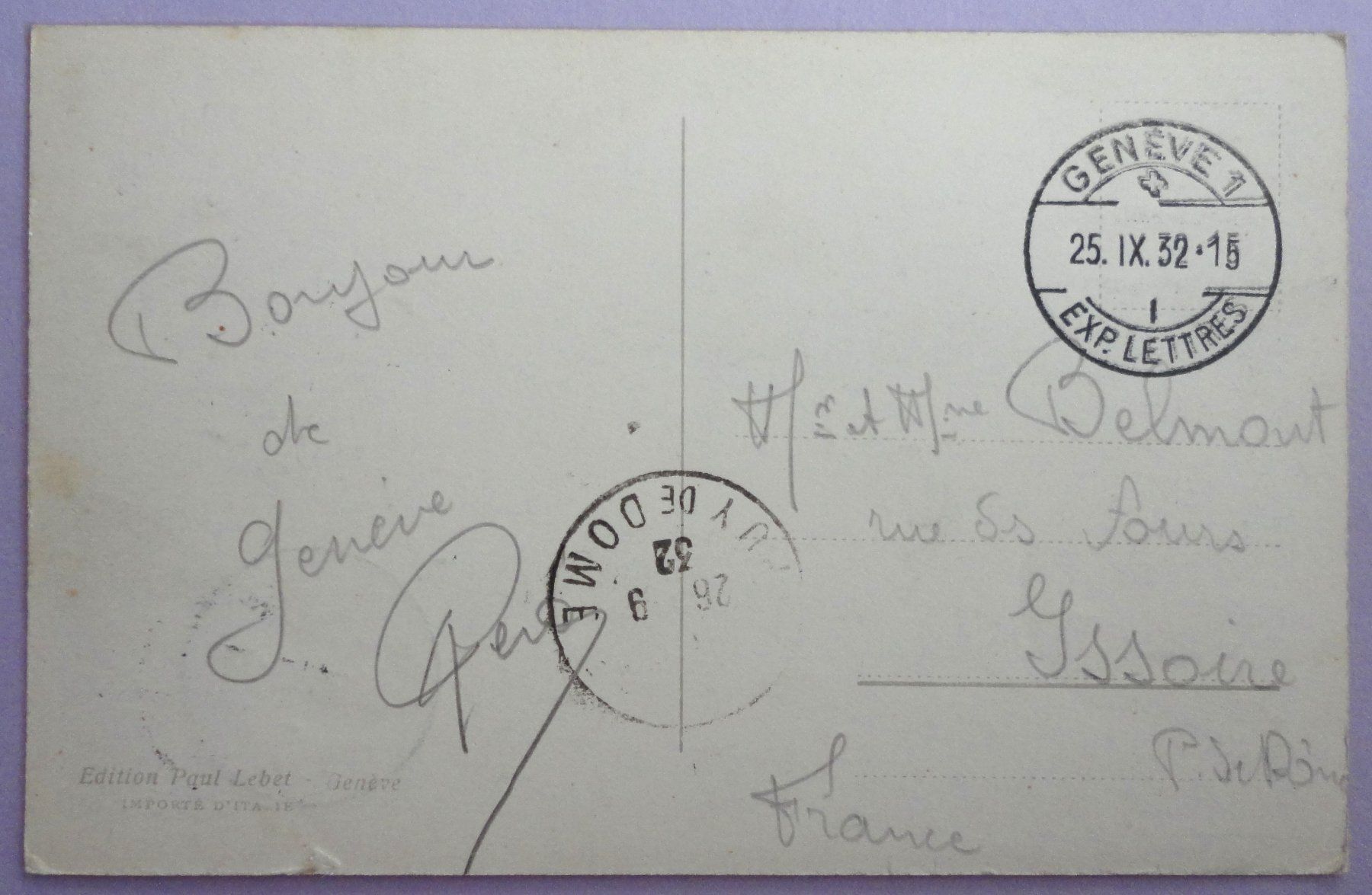 Cartoline postali: Genève - La Rade – Usato da Fétigny venduto da Billy2miny 1