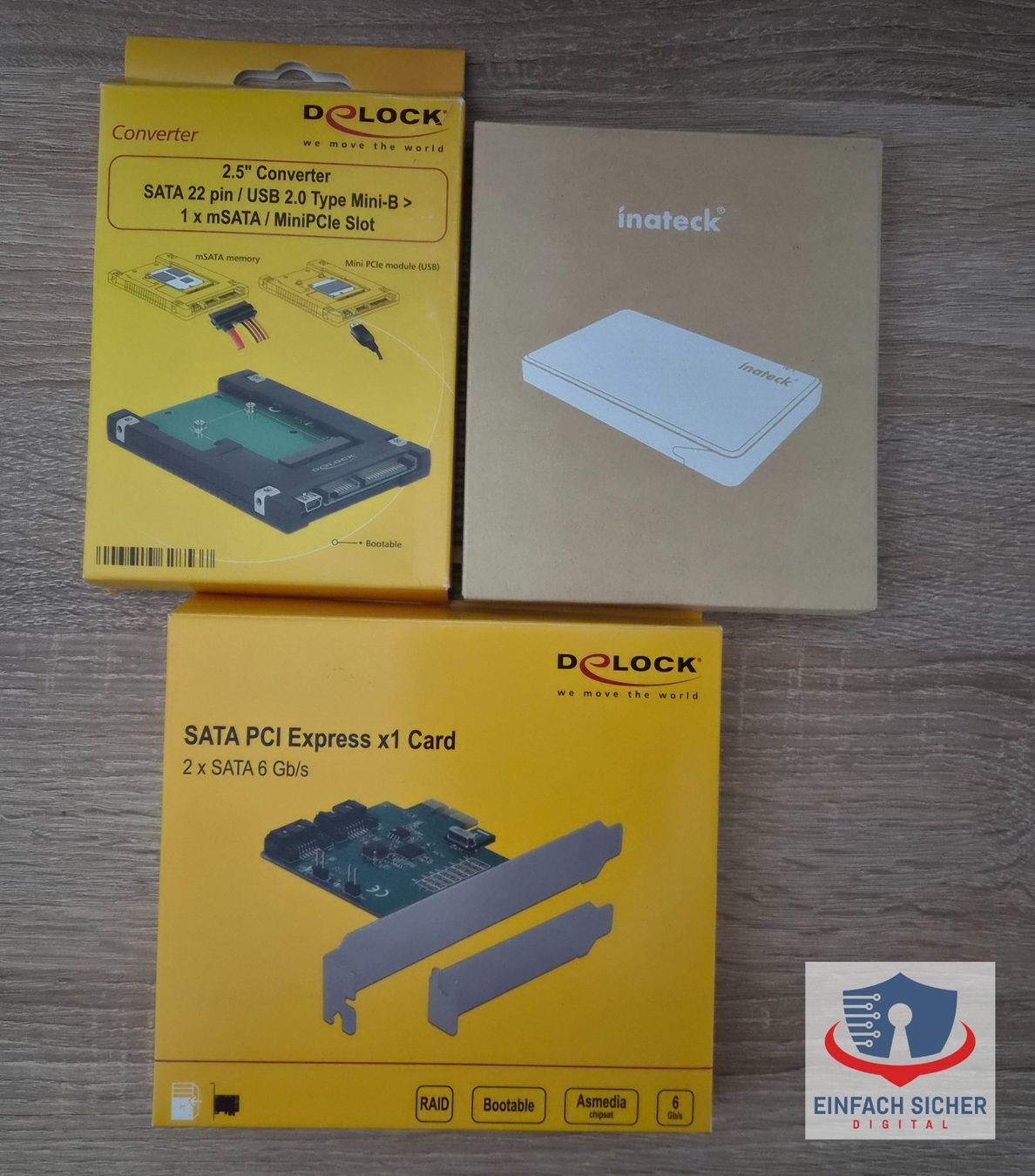 Composants électroniques: SATA Controller und Festplattengehäuse Set – D'occasion à Rothenthurm par EinfachSicherDigital