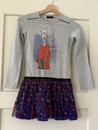 Einzigartiges Kleid CATIMINI Giraffe wild Gr 140 10 J