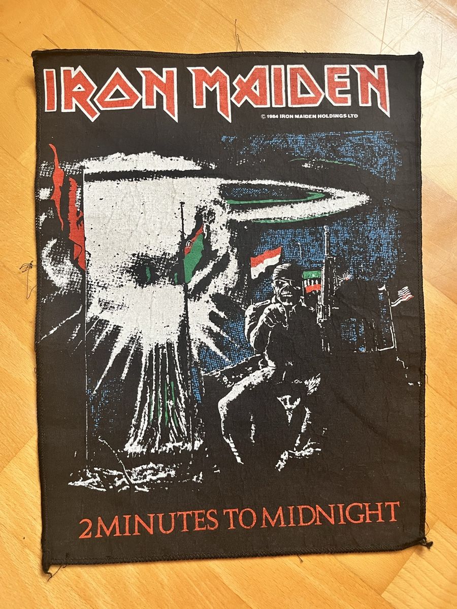 Toppe: Iron Maiden Backpatch Original 2 Minutes To Midnight – Usato da Winterthur venduto da Hatzel300