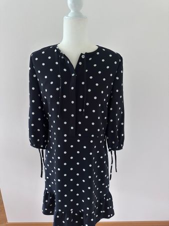 Hobbs London Kleid Navy Punkte Polka Dots UK 12 / DE 38
