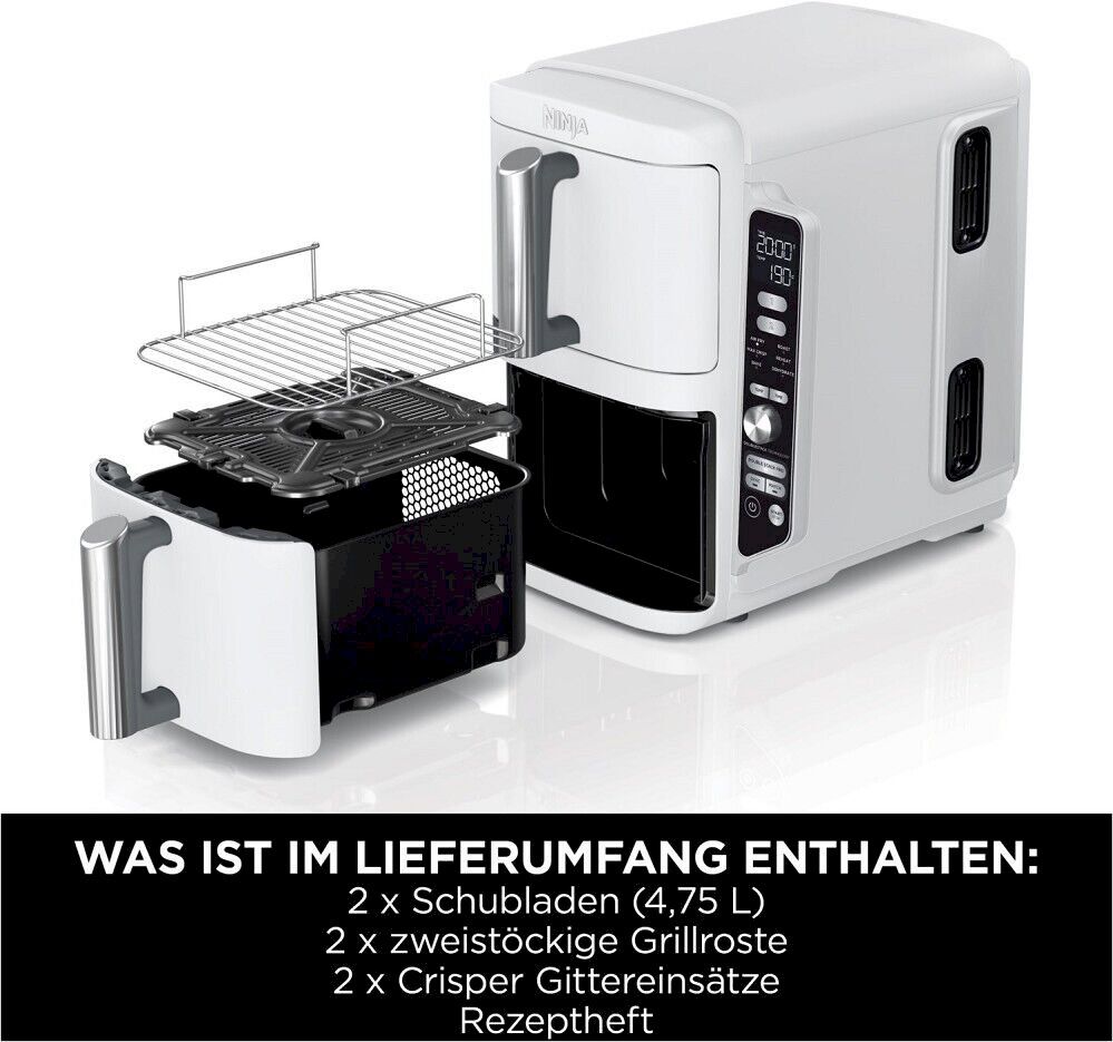 Elettrodomestici da cucina: Ninja SL400EUWH Heißluftfritteuse 9,5 L – Nuovo e nell'imballaggio originale da Bottighofen venduto da zaap 4