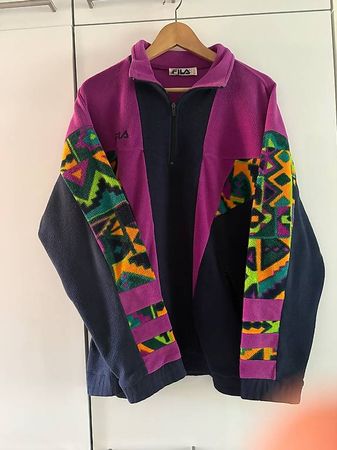 Vintage Fila Team Italia Fleece Jacke