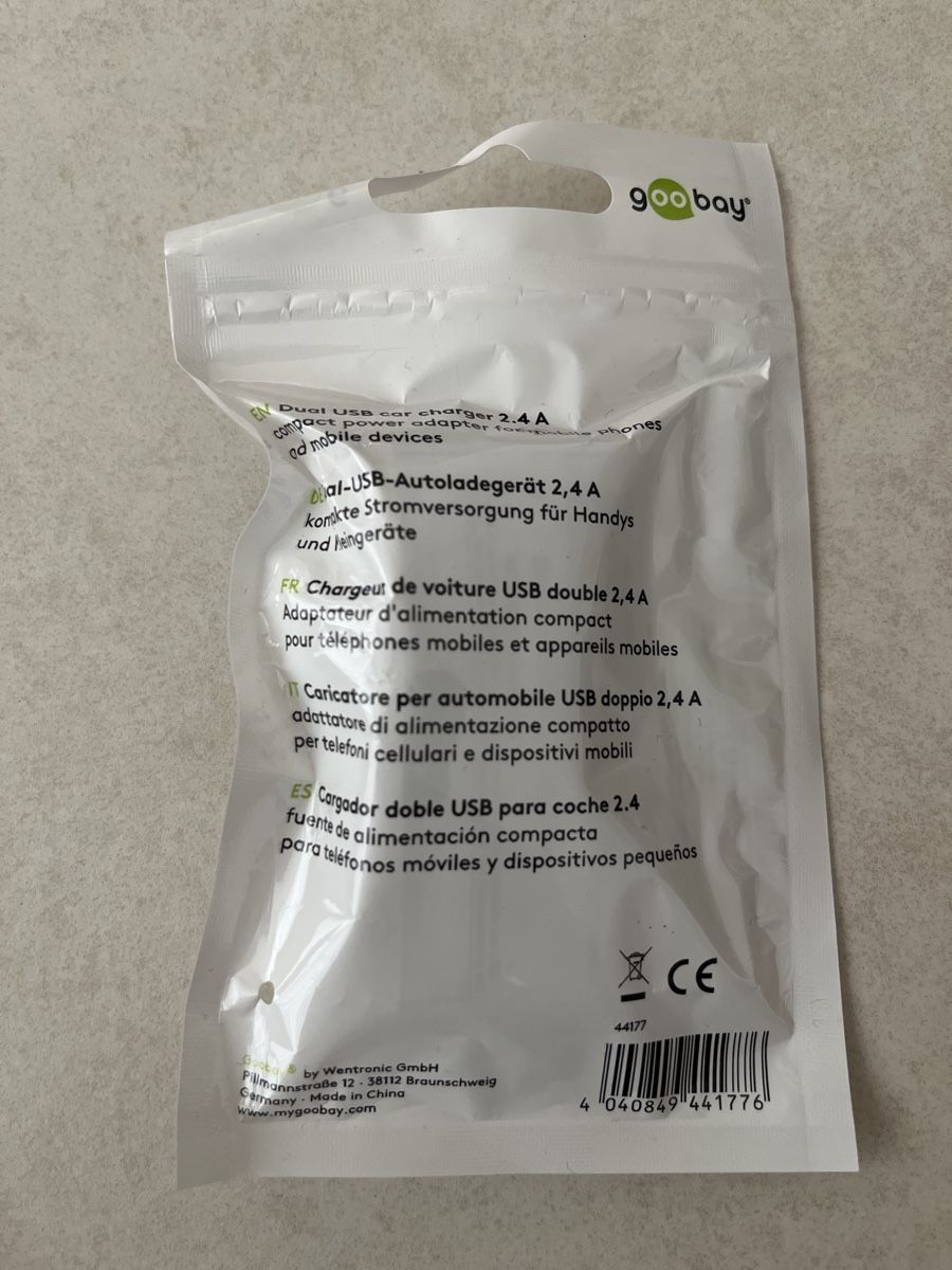 Laufwerke & Adapter: Goobay USB Autoladegerät Zigarettenanzünder Adapter – Neu und originalverpackt aus Suhr von SchnapperCH 1