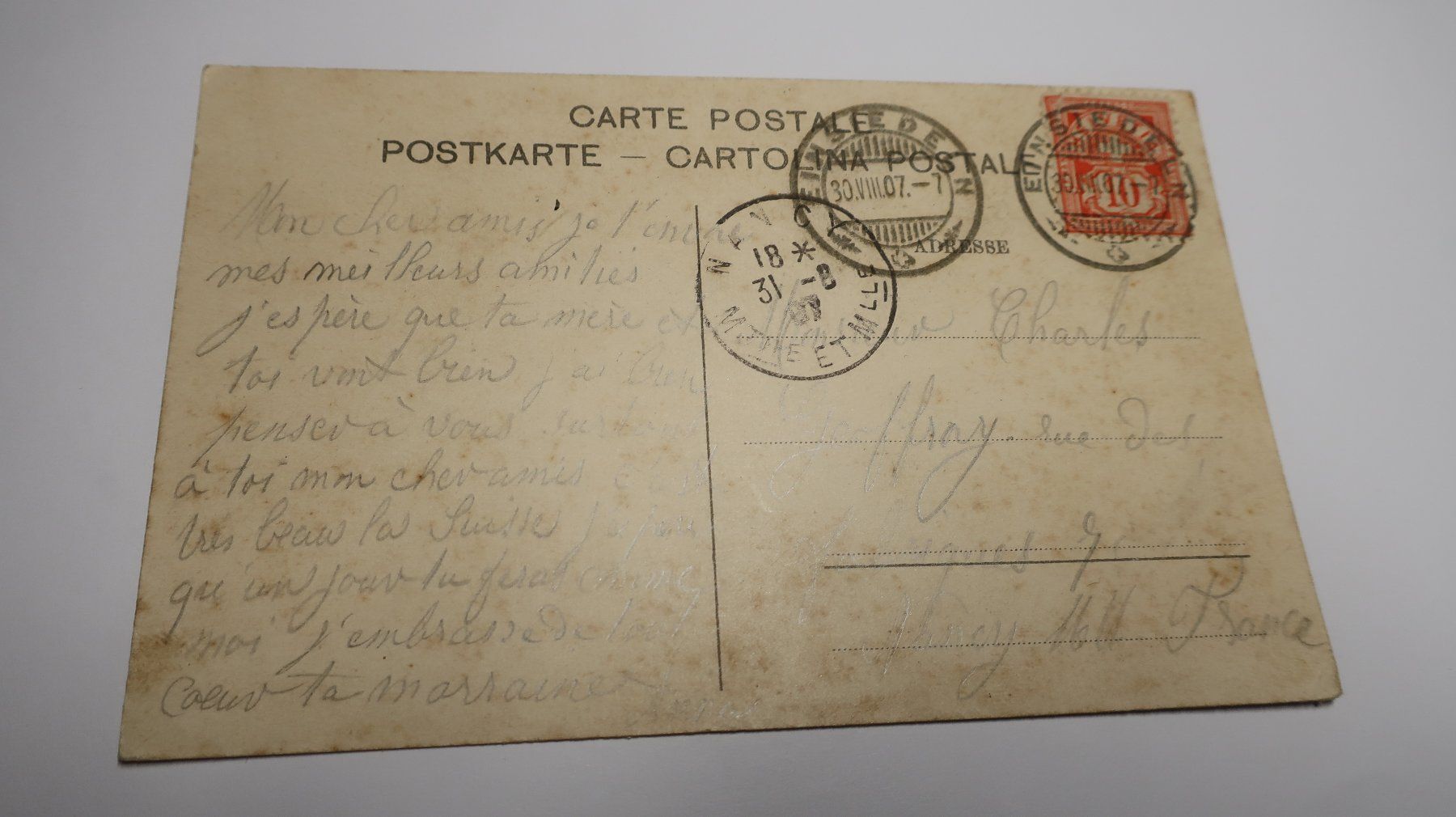 Cartoline postali: Luzern Hofkirche 1907 – Usato da Cormoret venduto da Pascalll2001 2