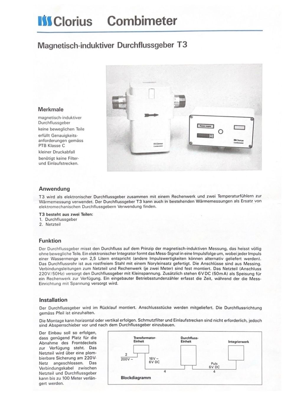 Misurare: Combimeter: Magnetisch-induktiver Durchflussgeber (MID) – Nuovo (secondo la descrizione) da Zürich venduto da arn___ 4