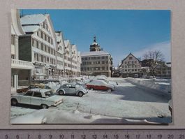 Gais, Dorfplatz, Auto, Oldtimer, 1986, Winter, VW Käfer