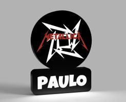Lightbox lampe led Blanc et RGB Metallica Personnalisable