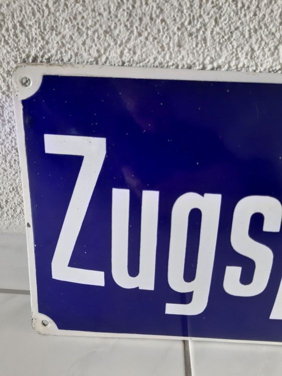Emailschild Zugspersonal Bahnhof Plaque émaillée gare 2