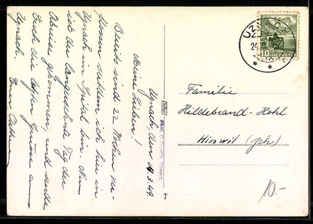 Cartoline postali: AK Uznach, Partie am Spital – Usato da Berlin venduto da bartko-reher 1