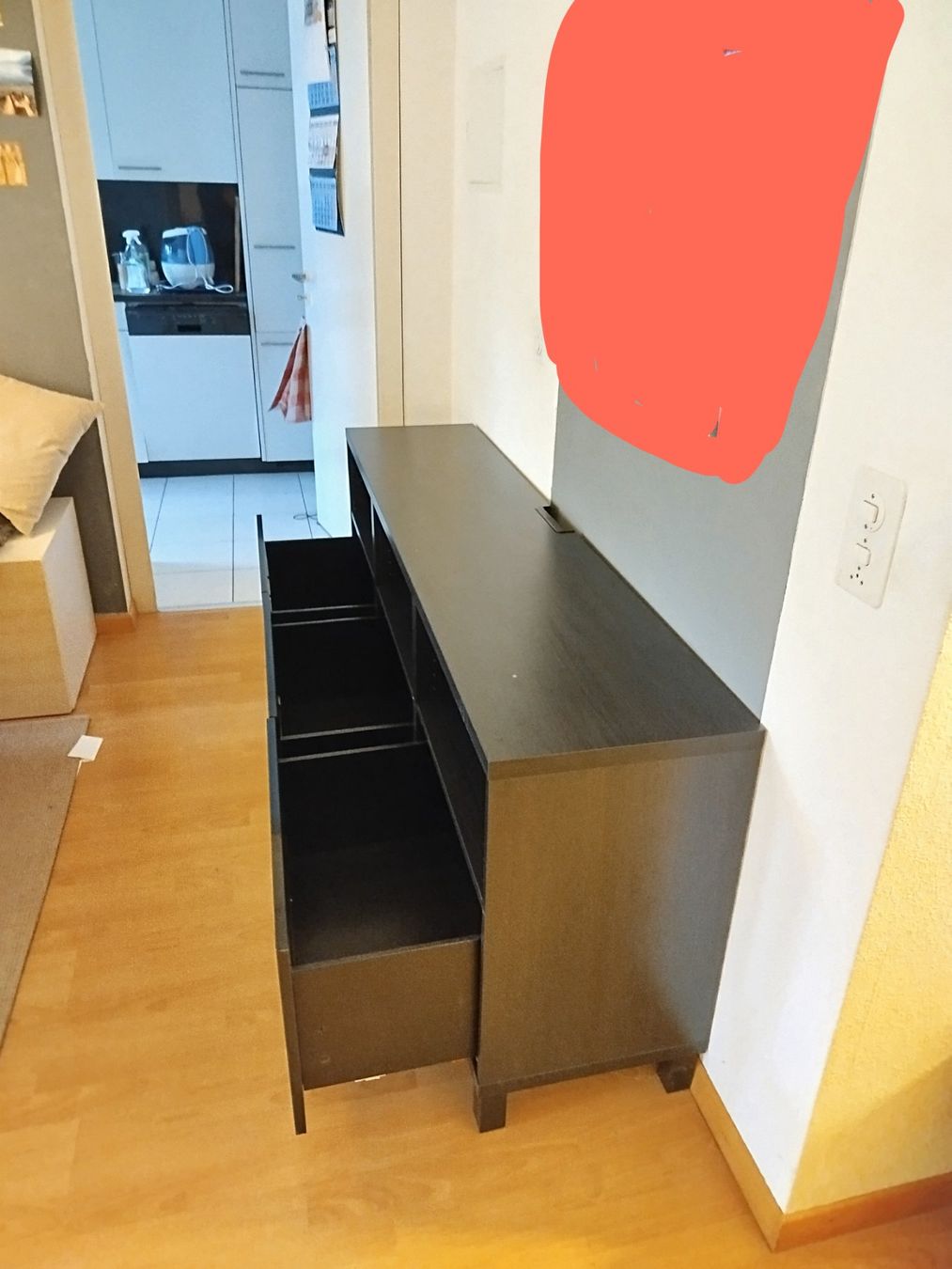 Cassettiere: Schwarze TV-Kommode mit 3 geräumigen Schubladen – Usato da Horw venduto da ces_lf82 7