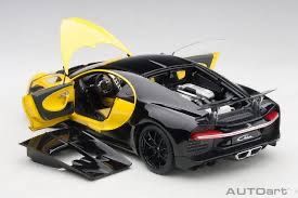Bugatti Modellini d'auto: BUGATTI CHIRON 2017 GELB/SCHWARZ 1:18 AUTOART – Nuovo e nell'imballaggio originale da Suhr venduto da Moebelsiralfred 4