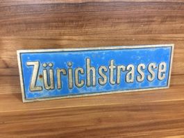 Gebrauchtes Strassenschild Zürichstrasse für Deko