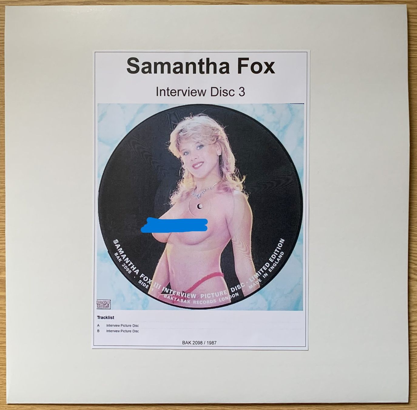 Vinyles: 3x Samantha Fox Picture Disc Interview – D'occasion à Hunzenschwil par  8