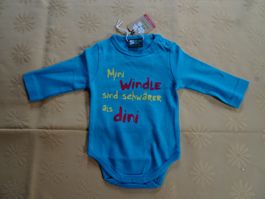 NEUER Body türkis "Mini Windle sind schw" Gr. 62/68 - 260730