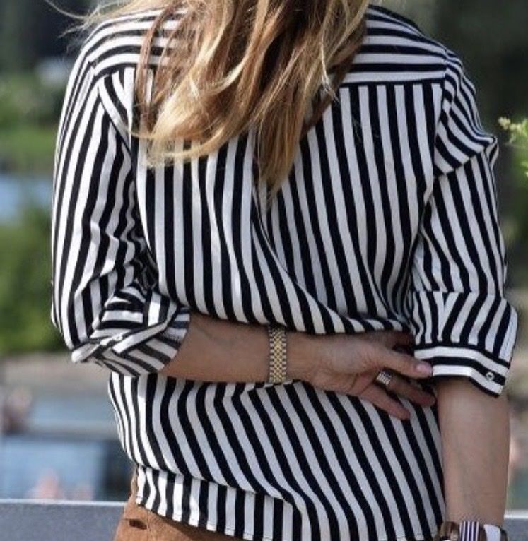 Zara Camicette: Bluse gestreift schwarz weiss Grösse M getragen – Usato da Zürich venduto da zor_9n5z 5