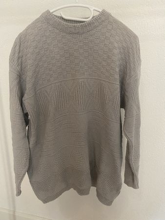 Pull tricot gris clair Olsen Collection, t.38/M